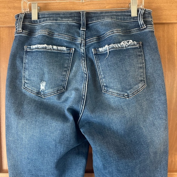 KUT from the Kloth Reese High-Rise Fab AB Ankle Straight Raw Hem Jeans size 10 - Picture 6 of 13
